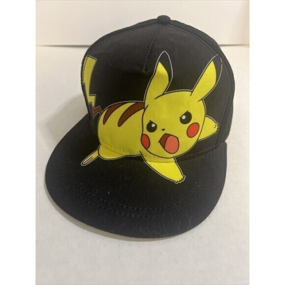 Pokemon Pikachu‎ Youth Kids Hat Cap One Size Fits Most Black Yellow